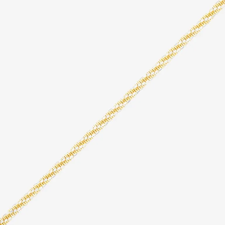 Made in Italy Womens 24K Gold Over Silver 18 Inch Chain Necklace