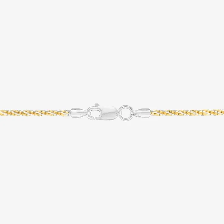 Made in Italy Womens 24K Gold Over Silver 18 Inch Chain Necklace