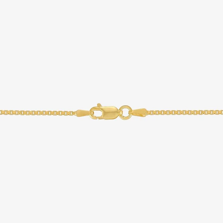 Made in Italy Womens 14K Gold Over Silver 24 Inch Box Chain Necklace