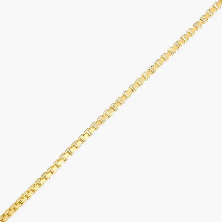Made in Italy Womens 14K Gold Over Silver 24 Inch Box Chain Necklace