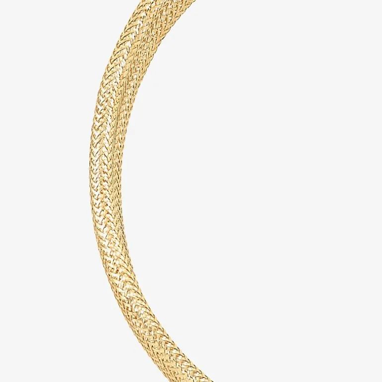 Made in Italy Womens 10K Gold Round Bangle Bracelet