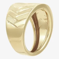 Made in Italy Womens 13MM 14K Gold Band