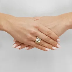 Made in Italy Womens 13MM 14K Gold Band