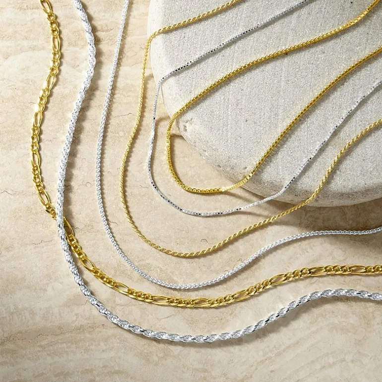Made in Italy Womens Sterling Silver 20 Inch Rope Chain Necklace