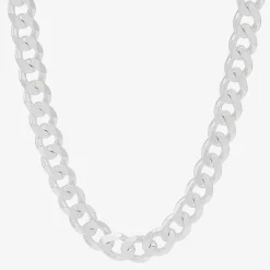 Made in Italy Womens Sterling Silver 22 Inch Curb Chain Necklace