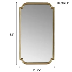 Madison Park 38 Adelaide Gold Scalloped Wood Wall Mount Rectangular Wall Mirror