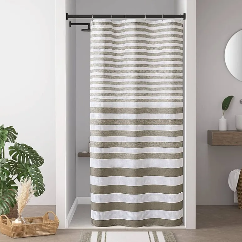 Madison Park Ariana Ombre Waffle Shower Curtain