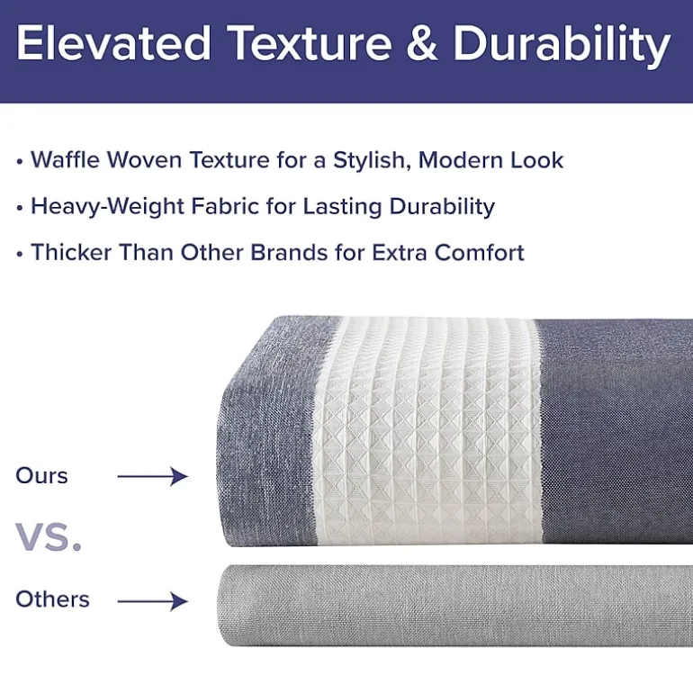Madison Park Ariana Ombre Waffle Shower Curtain