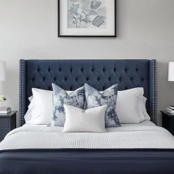 Madison Park Baldwin Queen Upholstered Tufted  Headboard