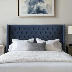 Madison Park Baldwin Queen Upholstered Tufted  Headboard