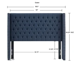 Madison Park Baldwin Queen Upholstered Tufted  Headboard
