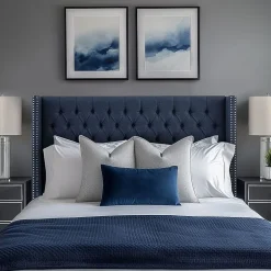 Madison Park Baldwin Queen Upholstered Tufted  Headboard