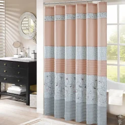 Madison Park Belle Embroidered Shower Curtain