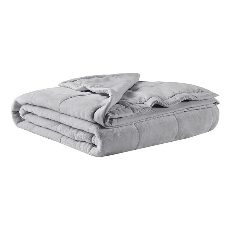 Madison Park Campbell Reversible Plush To Microfiber Temperature Regulating Down Alternative Blanket