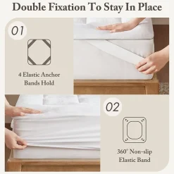 Madison Park Cloud Soft Plush Waterproof Quilted Mattress Pad