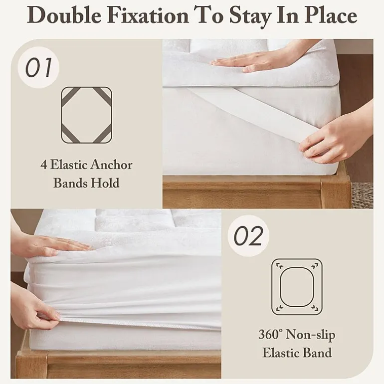 Madison Park Cloud Soft Plush Waterproof Quilted Mattress Pad