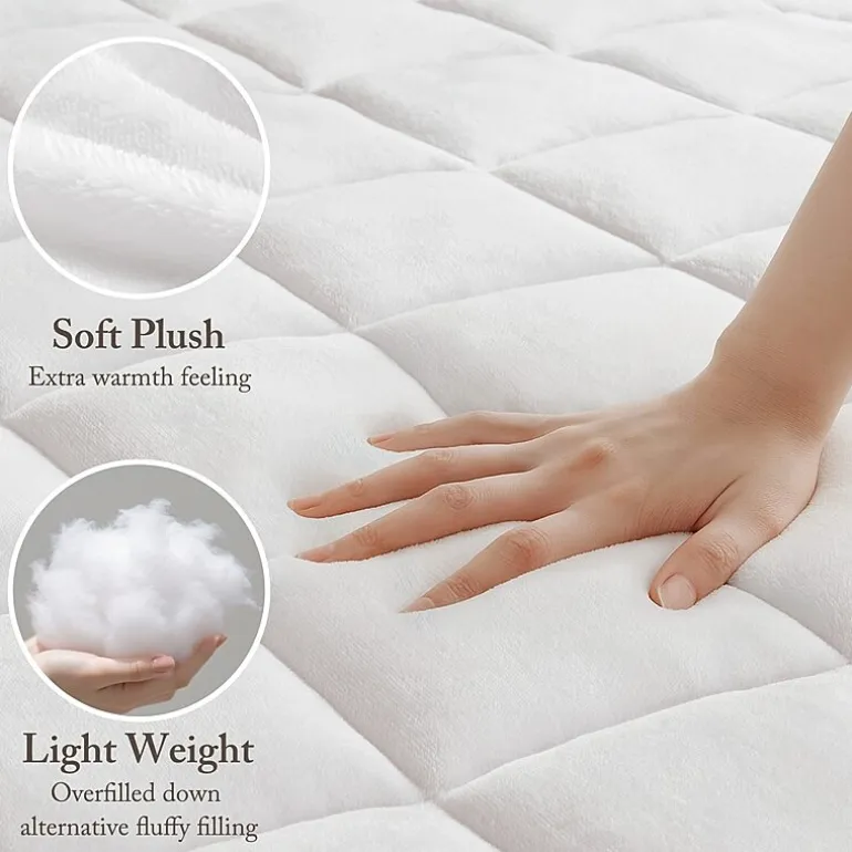Madison Park Cloud Soft Plush Waterproof Quilted Mattress Pad