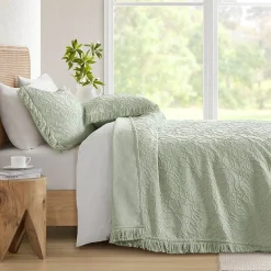 Madison Park Esme Floral Tufting Chenille 3-pc. Easy Care Bedspread Set