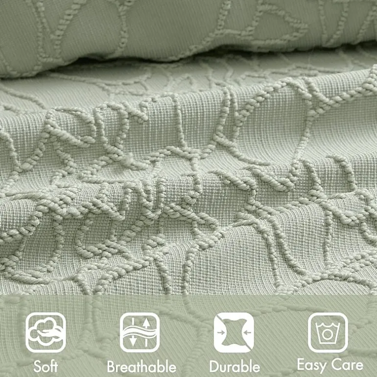 Madison Park Esme Floral Tufting Chenille 3-pc. Easy Care Bedspread Set