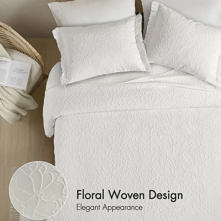 Madison Park Esme Floral Tufting Chenille 3-pc. Easy Care Bedspread Set