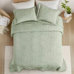 Madison Park Esme Floral Tufting Chenille 3-pc. Easy Care Bedspread Set
