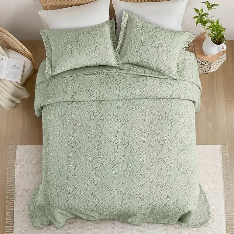 Madison Park Esme Floral Tufting Chenille 3-pc. Easy Care Bedspread Set