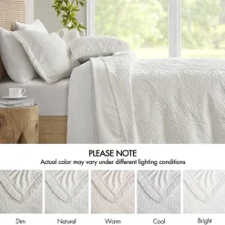 Madison Park Esme Floral Tufting Chenille 3-pc. Easy Care Bedspread Set