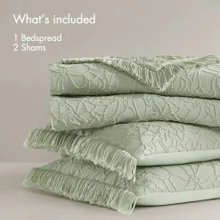 Madison Park Esme Floral Tufting Chenille 3-pc. Easy Care Bedspread Set