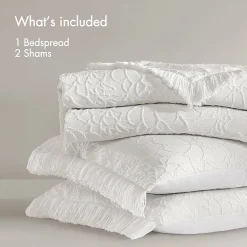 Madison Park Esme Floral Tufting Chenille 3-pc. Easy Care Bedspread Set
