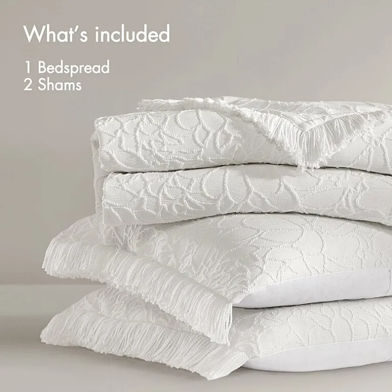 Madison Park Esme Floral Tufting Chenille 3-pc. Easy Care Bedspread Set