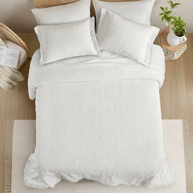 Madison Park Esme Floral Tufting Chenille 3-pc. Easy Care Bedspread Set