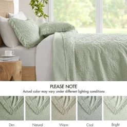 Madison Park Esme Floral Tufting Chenille 3-pc. Easy Care Bedspread Set