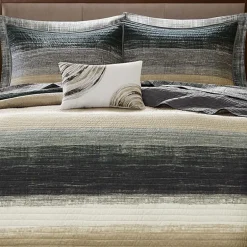 Madison Park Essentials Barret Quilt Set with Cotton Bed Sheets