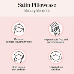 Madison Park Essentials Satin Wrinkle Resistant Pillowcase