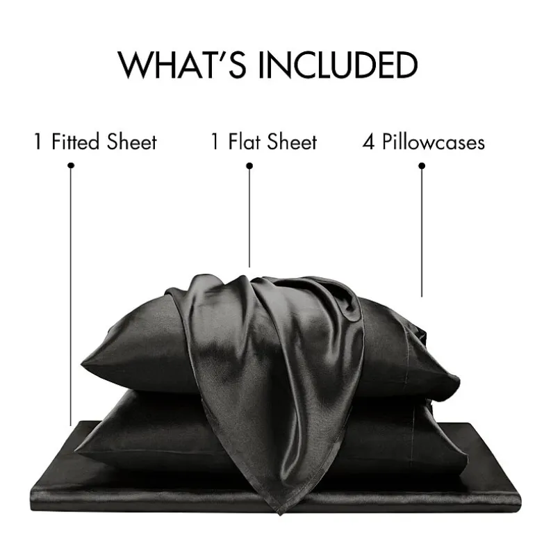 Madison Park Essentials Solid Satin 6-pc. Sheet Set