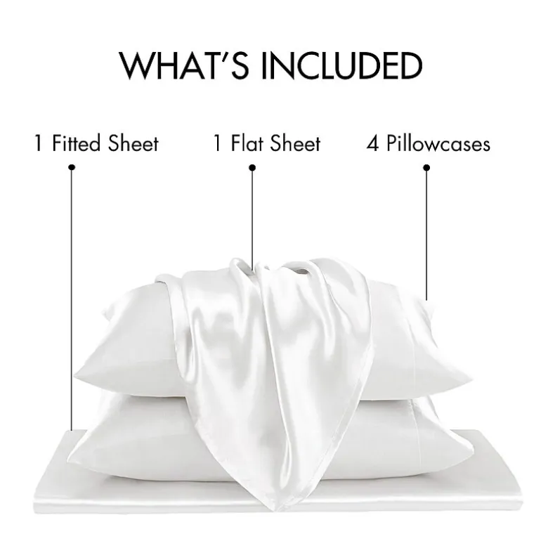 Madison Park Essentials Solid Satin 6-pc. Sheet Set