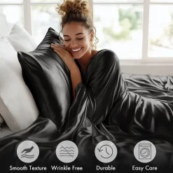Madison Park Essentials Solid Satin 6-pc. Sheet Set