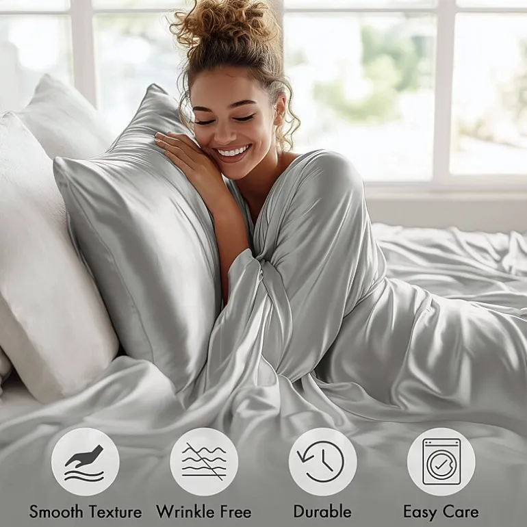 Madison Park Essentials Solid Satin 6-pc. Sheet Set