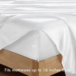 Madison Park Essentials Solid Satin 6-pc. Sheet Set