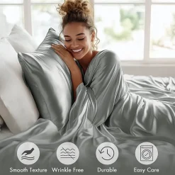 Madison Park Essentials Solid Satin 6-pc. Sheet Set