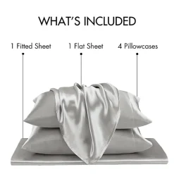 Madison Park Essentials Solid Satin 6-pc. Sheet Set