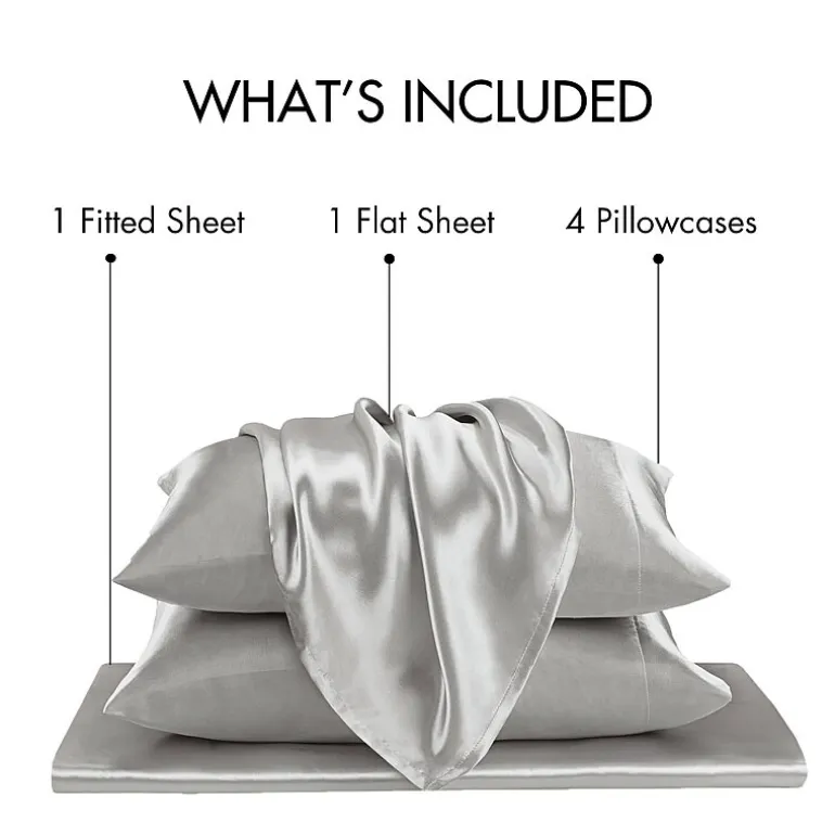 Madison Park Essentials Solid Satin 6-pc. Sheet Set