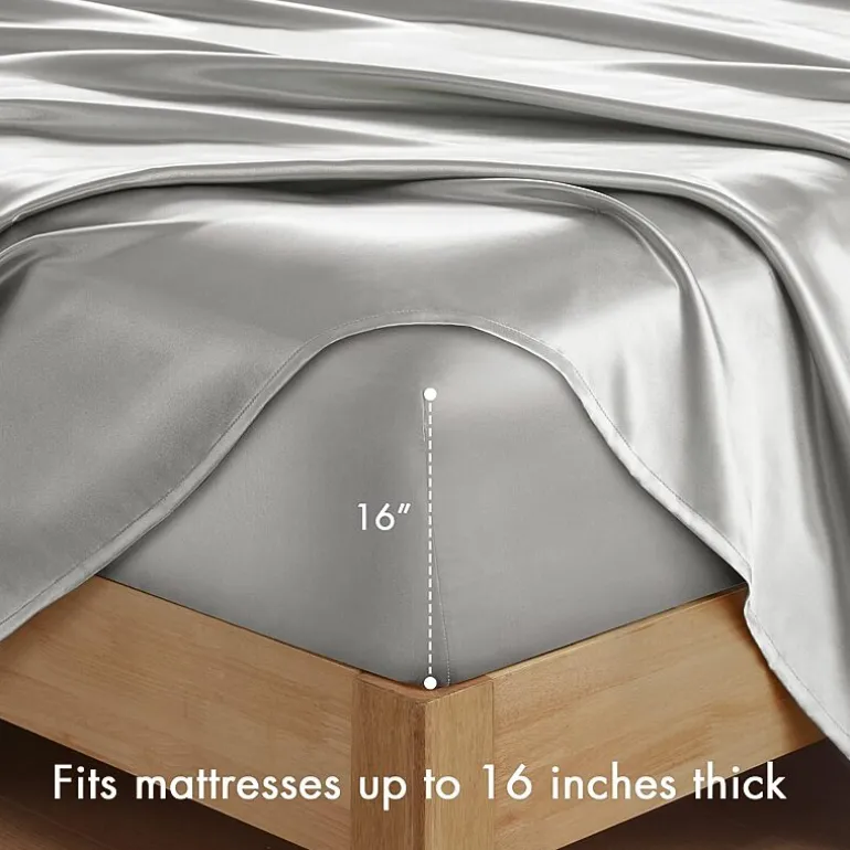 Madison Park Essentials Solid Satin 6-pc. Sheet Set