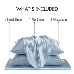 Madison Park Essentials Solid Satin 6-pc. Sheet Set
