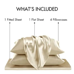Madison Park Essentials Solid Satin 6-pc. Sheet Set