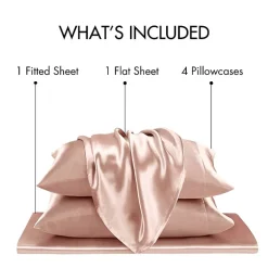 Madison Park Essentials Solid Satin 6-pc. Sheet Set