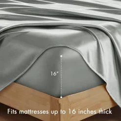 Madison Park Essentials Solid Satin 6-pc. Sheet Set