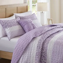 Madison Park Evian Seersucker 4-pc. Hypoallergenic Quilt Set