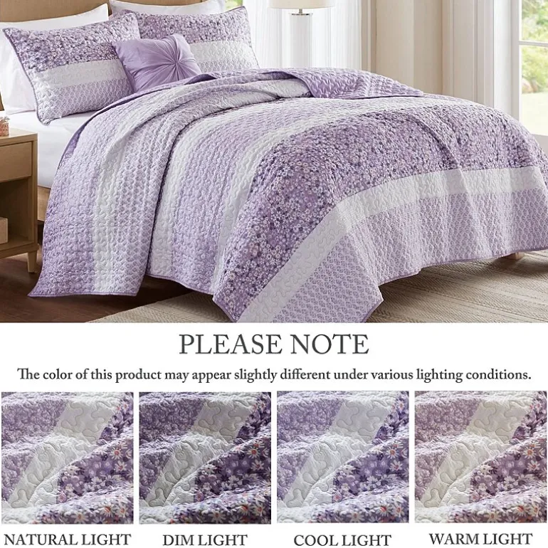 Madison Park Evian Seersucker 4-pc. Hypoallergenic Quilt Set