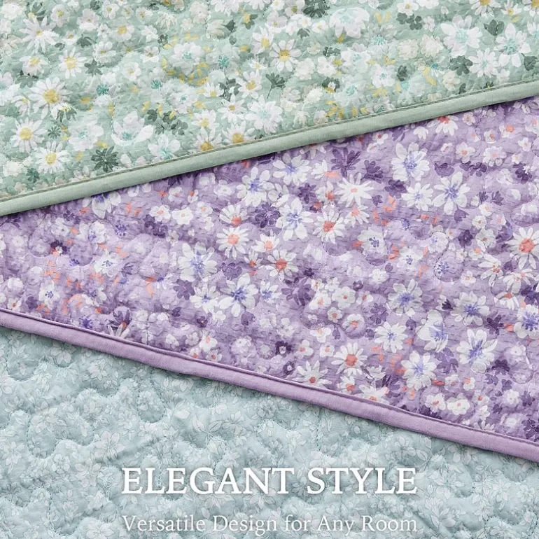 Madison Park Evian Seersucker 4-pc. Hypoallergenic Quilt Set